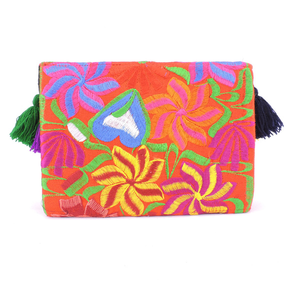 Handmade Boho Crossbody Purse Tassel Embroidered - Picture 2 of 3